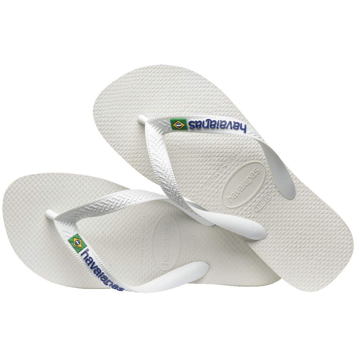 Sandalia Mujer Brasil Logo Blanco Havaianas