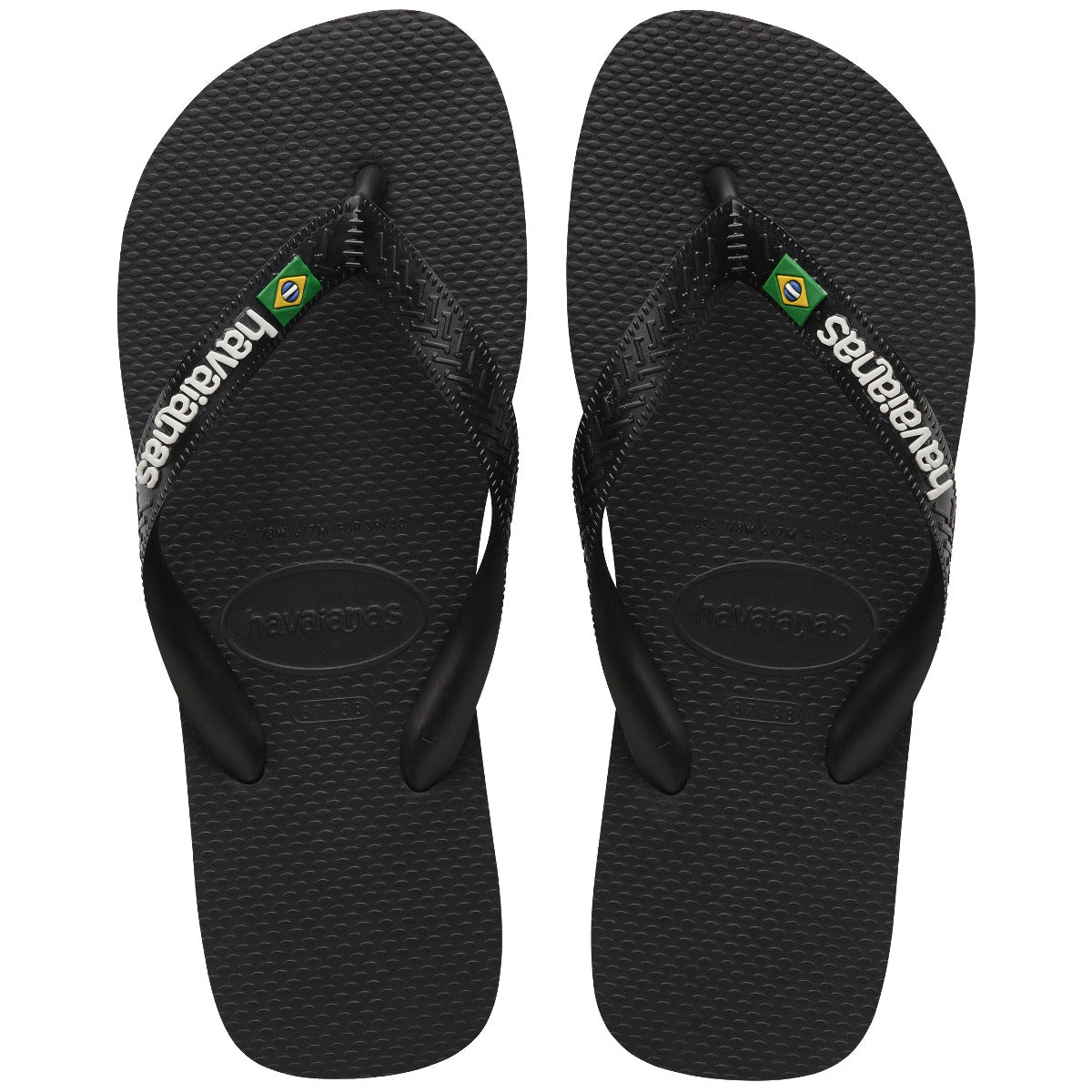 Sandalia Mujer Brasil Logo Negro Havaianas