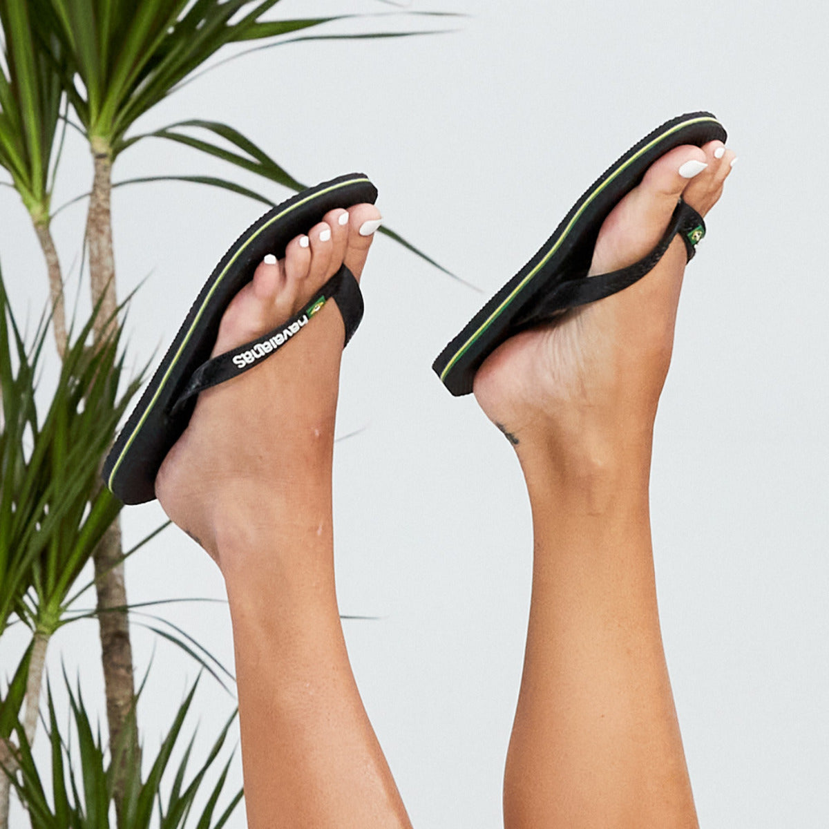 Sandalia Mujer Brasil Logo Negro Havaianas