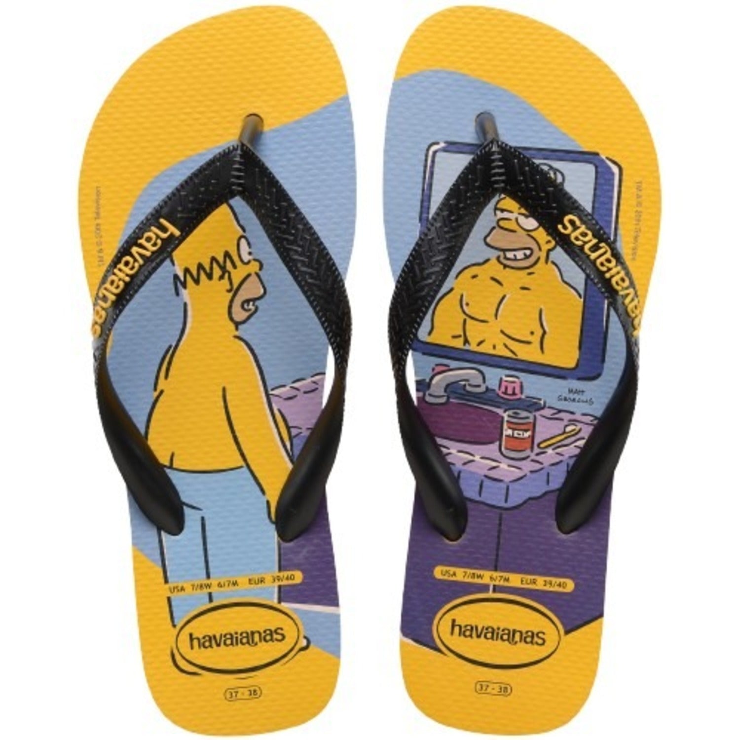 Sandalias Hombre Simpsons Amarillo Havaianas