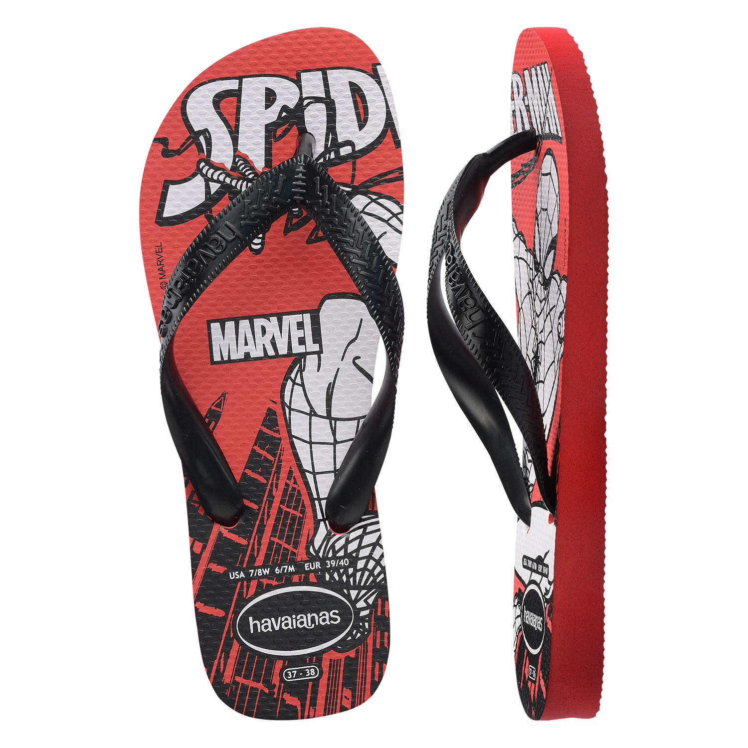 Sandalias Hombre Top Rojo Marvel Havaianas
