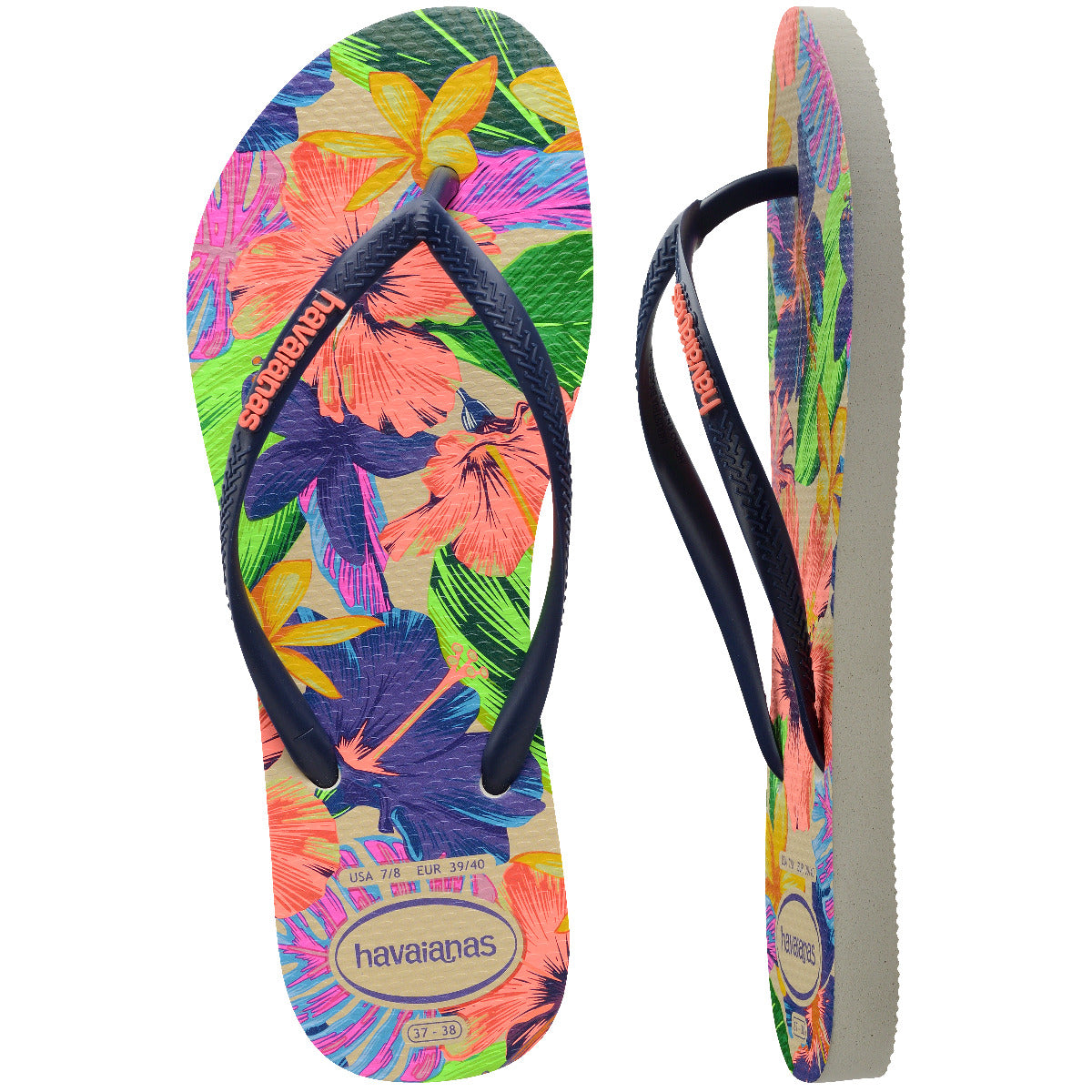 Sandalia Mujer Slim Neon Flora Multicolor Havaianas