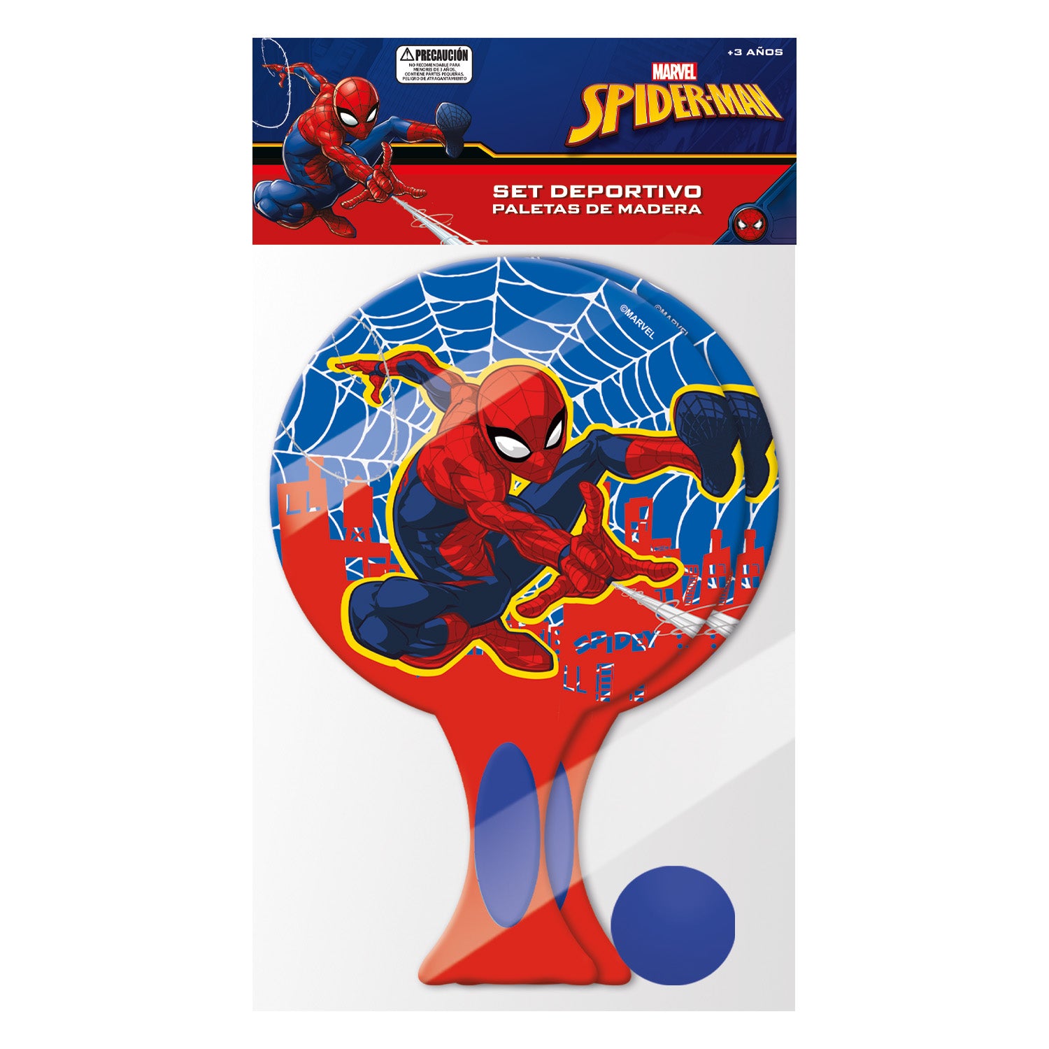 Set Deportivo Paletas De Madera Spiderman Marvel Pronobel