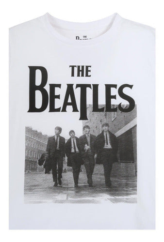 Polera Mujer Banda Blanco The Beatles