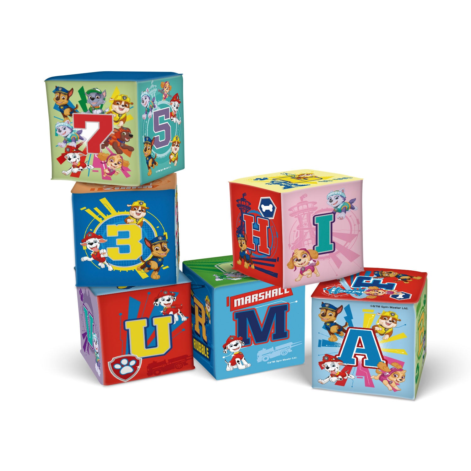 Cubo Soft Letras Y Numeros Paw Patrol Pronobel
