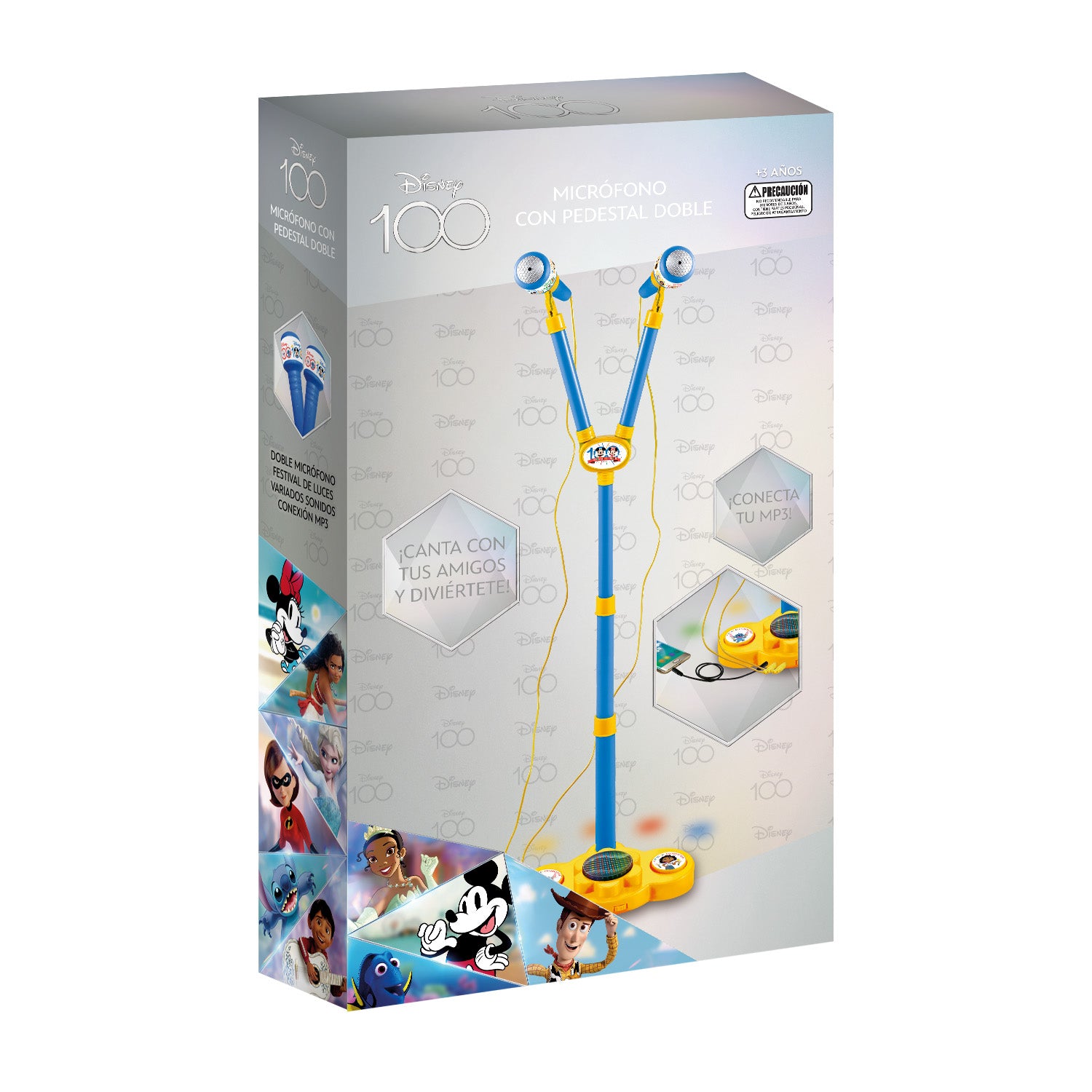Micrófono Con Doble Pedestal Disney 100 Años