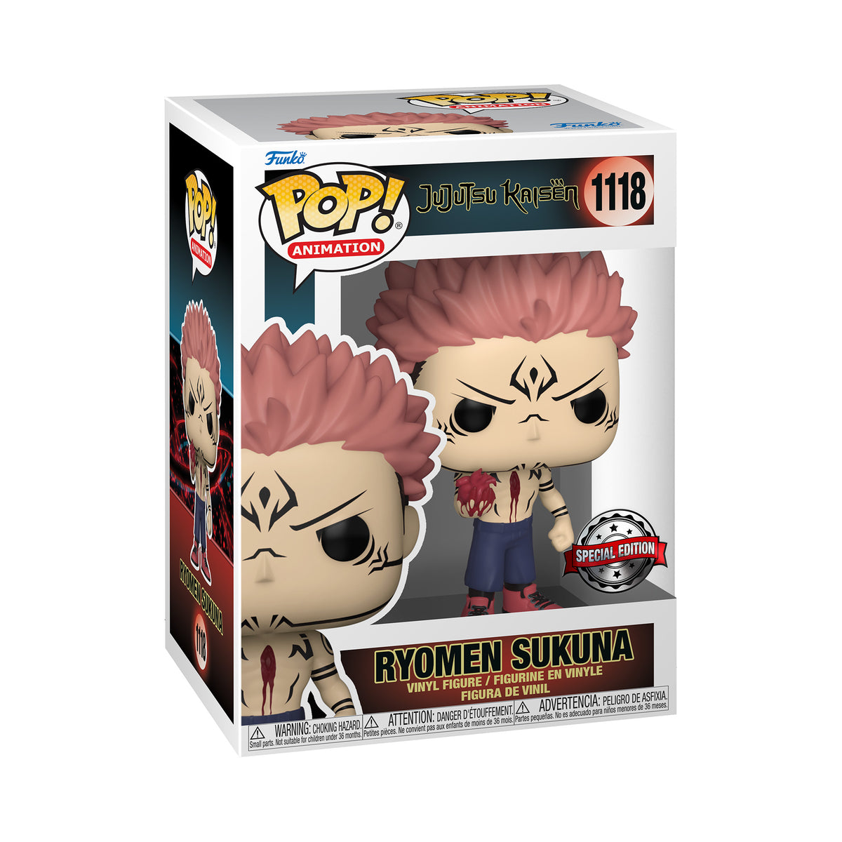 Funko Pop! Sukuna With Heart Chase Jujutsu Kaisen #1118 - Funkos Pop Chile | The Brands Club cl