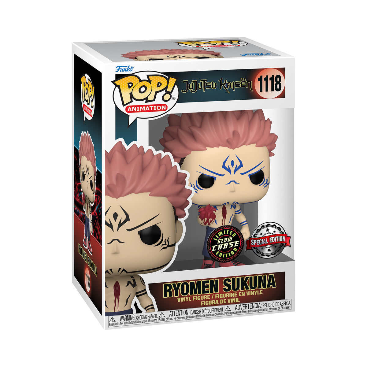 Funko Pop! Sukuna With Heart Chase Jujutsu Kaisen #1118 - Funkos Pop Chile | The Brands Club cl