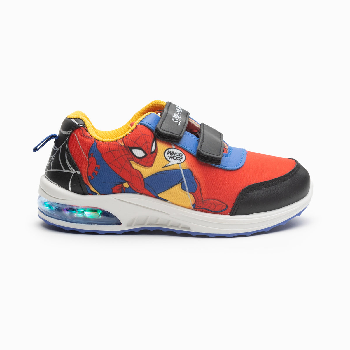 Zapatillas Luces Niño Spiderman Accion Rojo Marvel