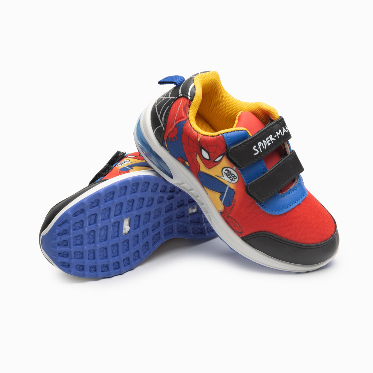 Zapatillas Luces Niño Spiderman Accion Rojo Marvel