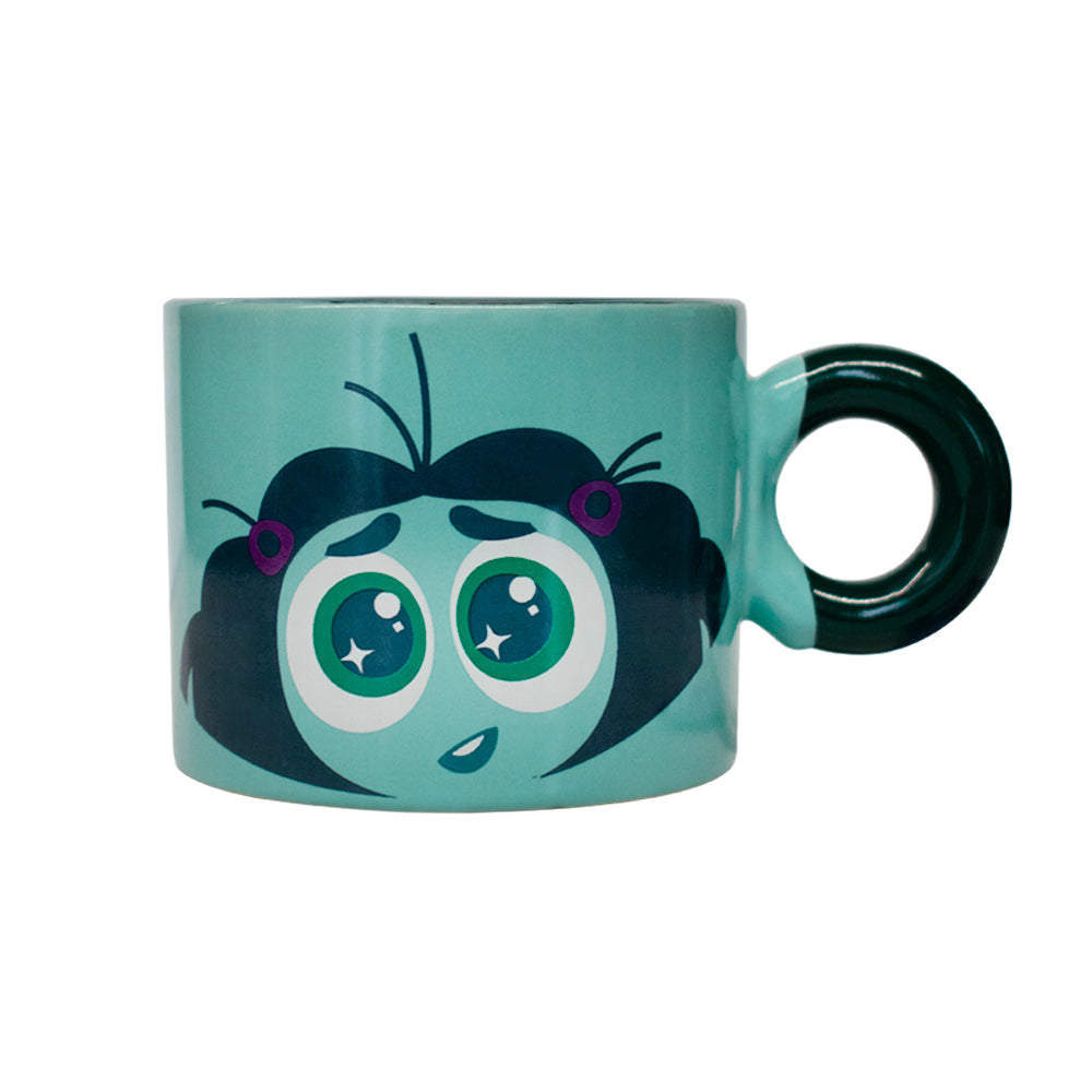 Tazon Ceramica Intensamente Envidia Azul Disney 350 ml