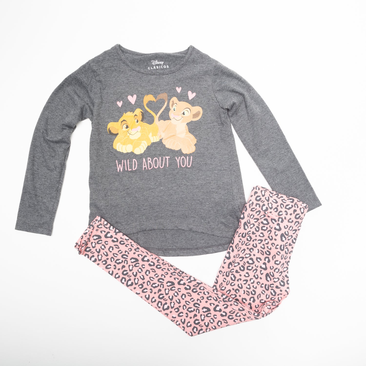 Conjunto Niña Rey León Wild about Gris Disney