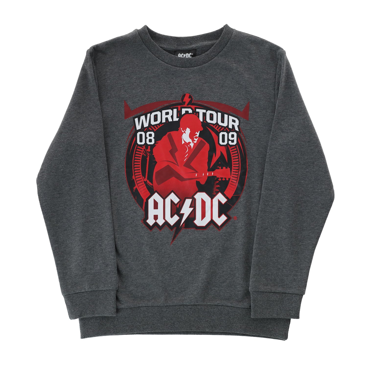 Poleron Cerrado Niño Worldtour Gris AC/DC