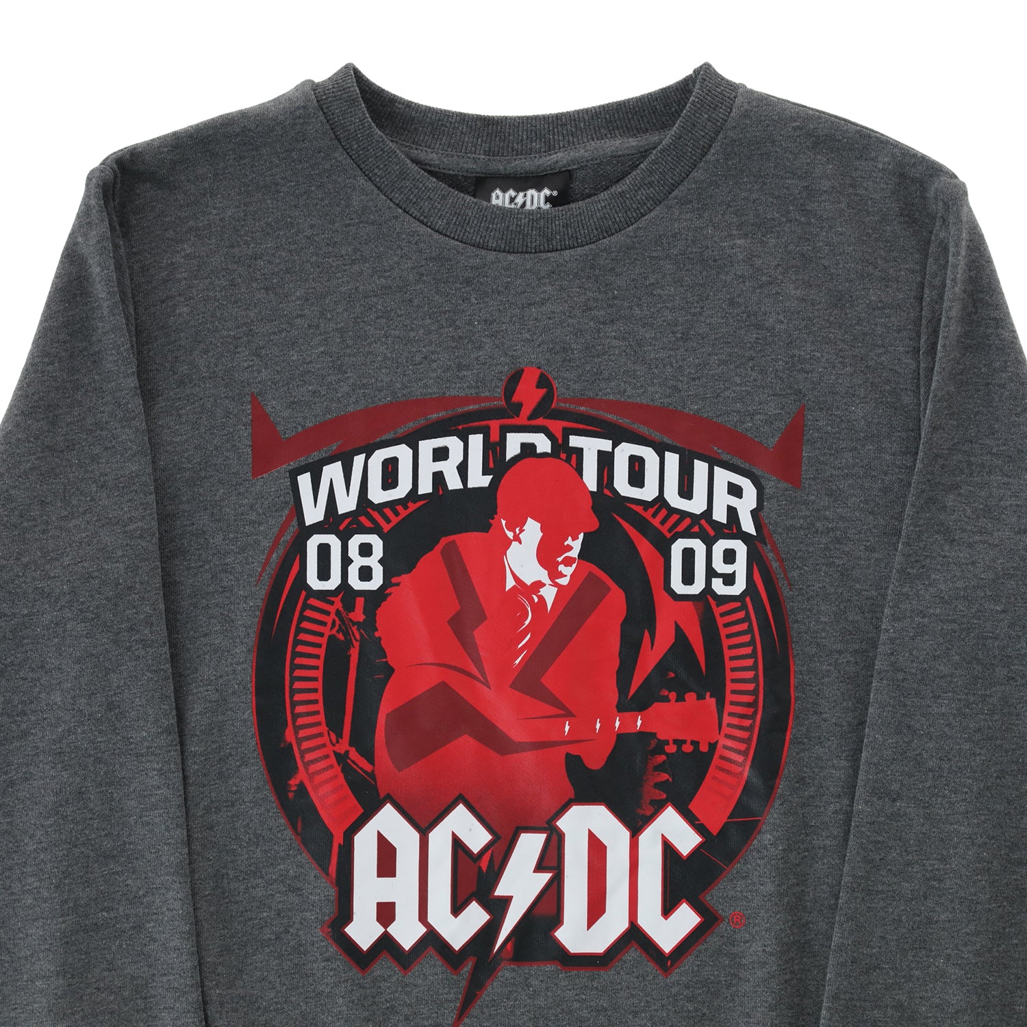 Poleron Cerrado Niño Worldtour Gris AC/DC