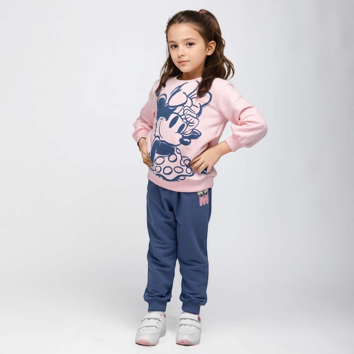 Pantalon de Buzo Niña Minnie Letra Dos Azul Disney