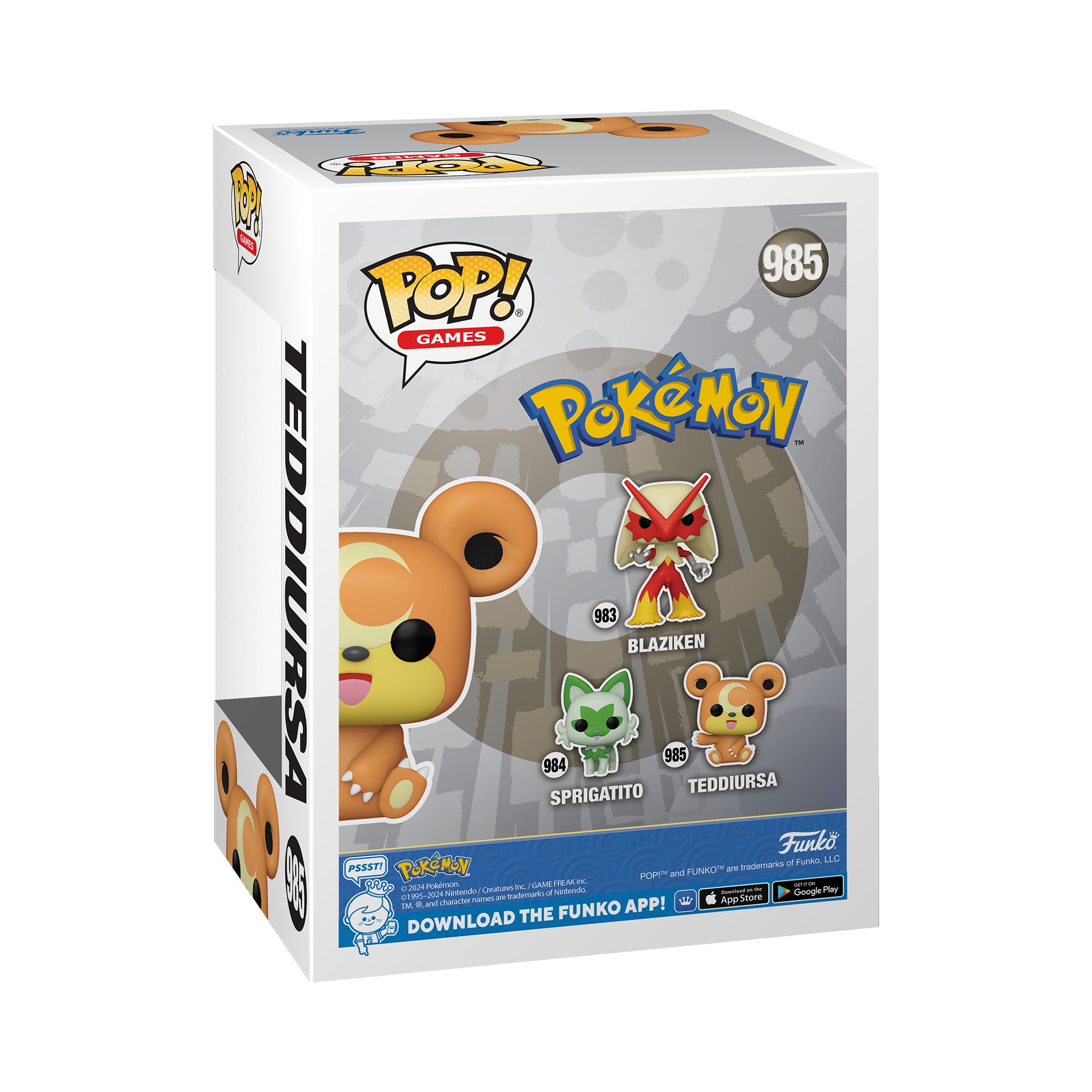 Funko Pop Teddiursa Pokemon - 985