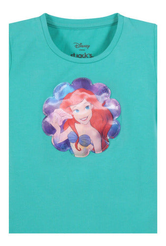 Polera Niña Ariel Agua Verde Disney