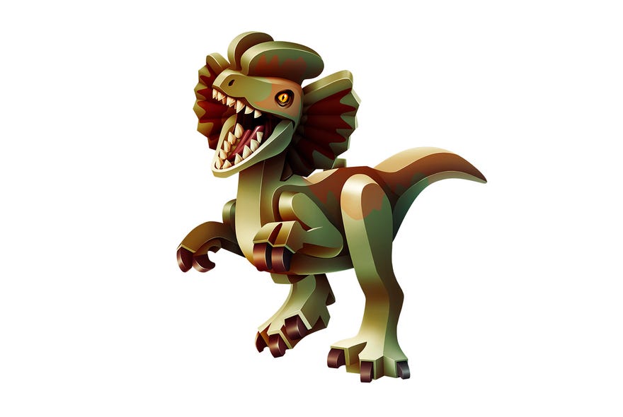 Lego Jurassic World Transporte del Pyrorraptor y el Dilofosaurio