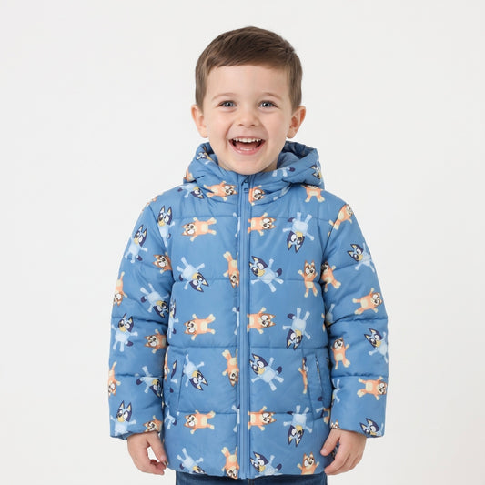 Parka Niño Full Print Azul Bingo & Bluey - Chaquetas y Parkas Chile | The Brands Club cl