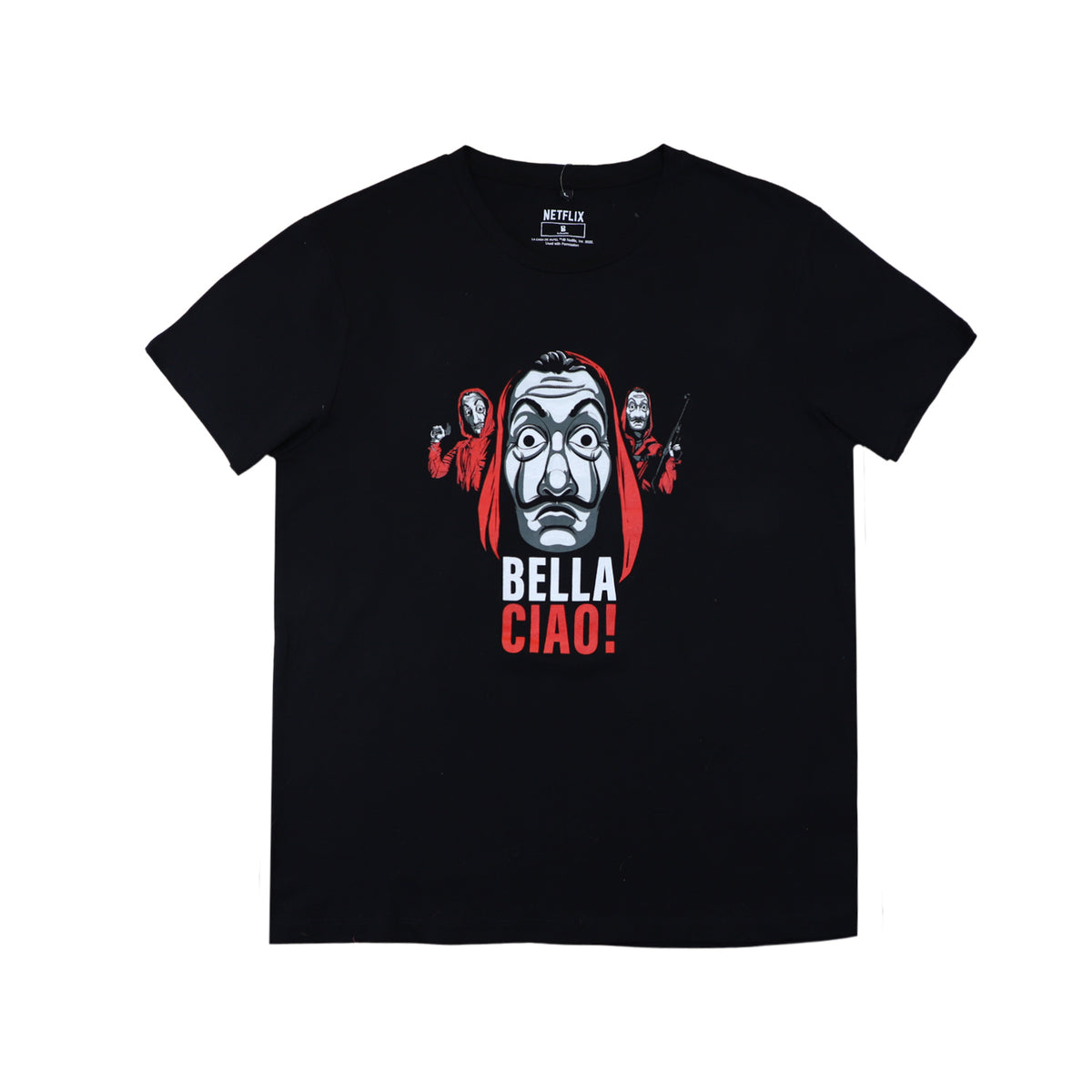Polera Hombre La Casa De Papel Mascara Negro La Casa De Papel