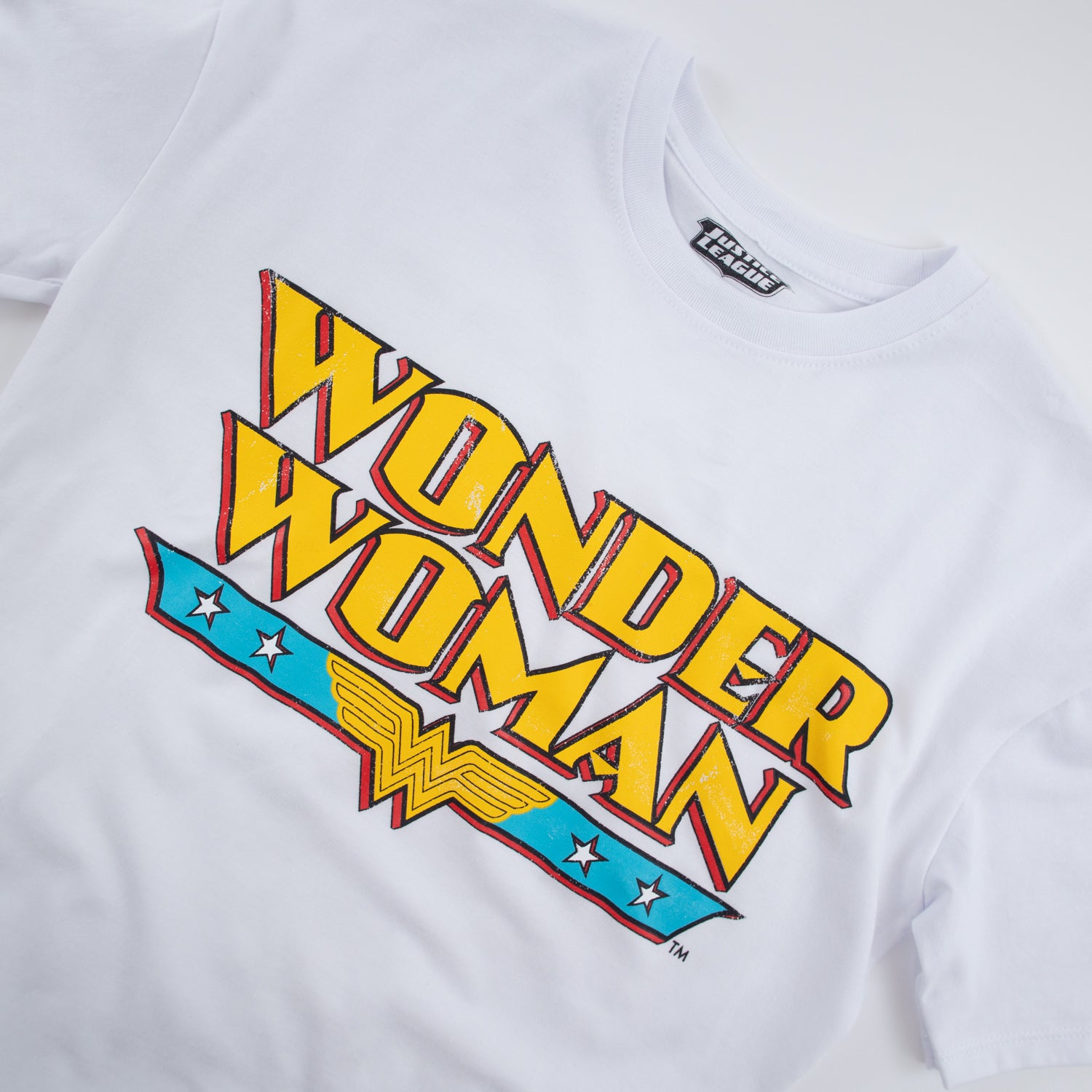 Polera Mujer Wonder Woman Escudo Blanco DC Comics