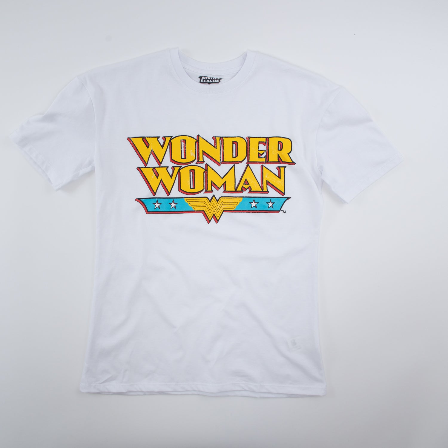 Polera Mujer Wonder Woman Escudo Blanco DC Comics