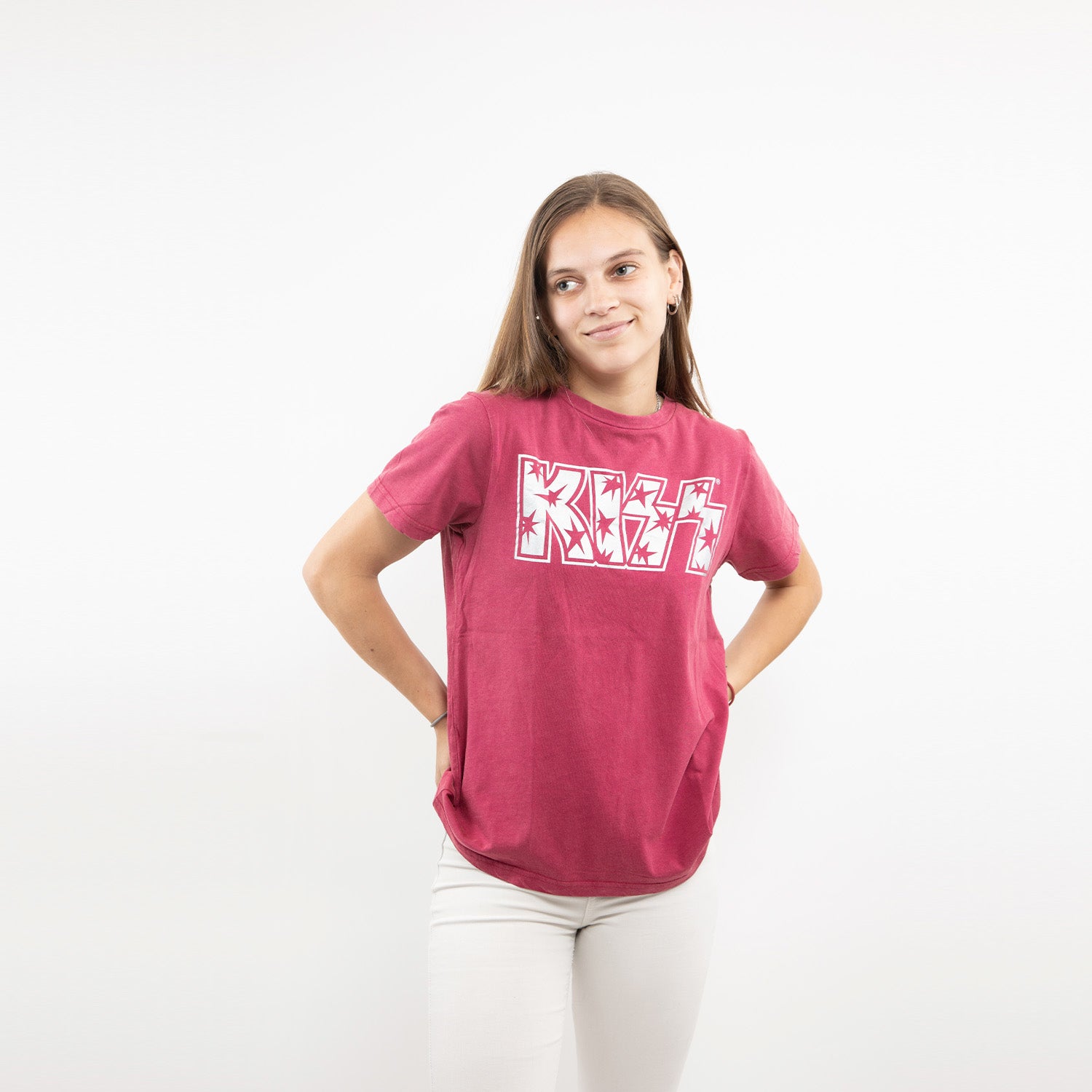 Polera Mujer  Kiss Estrellas Rosado