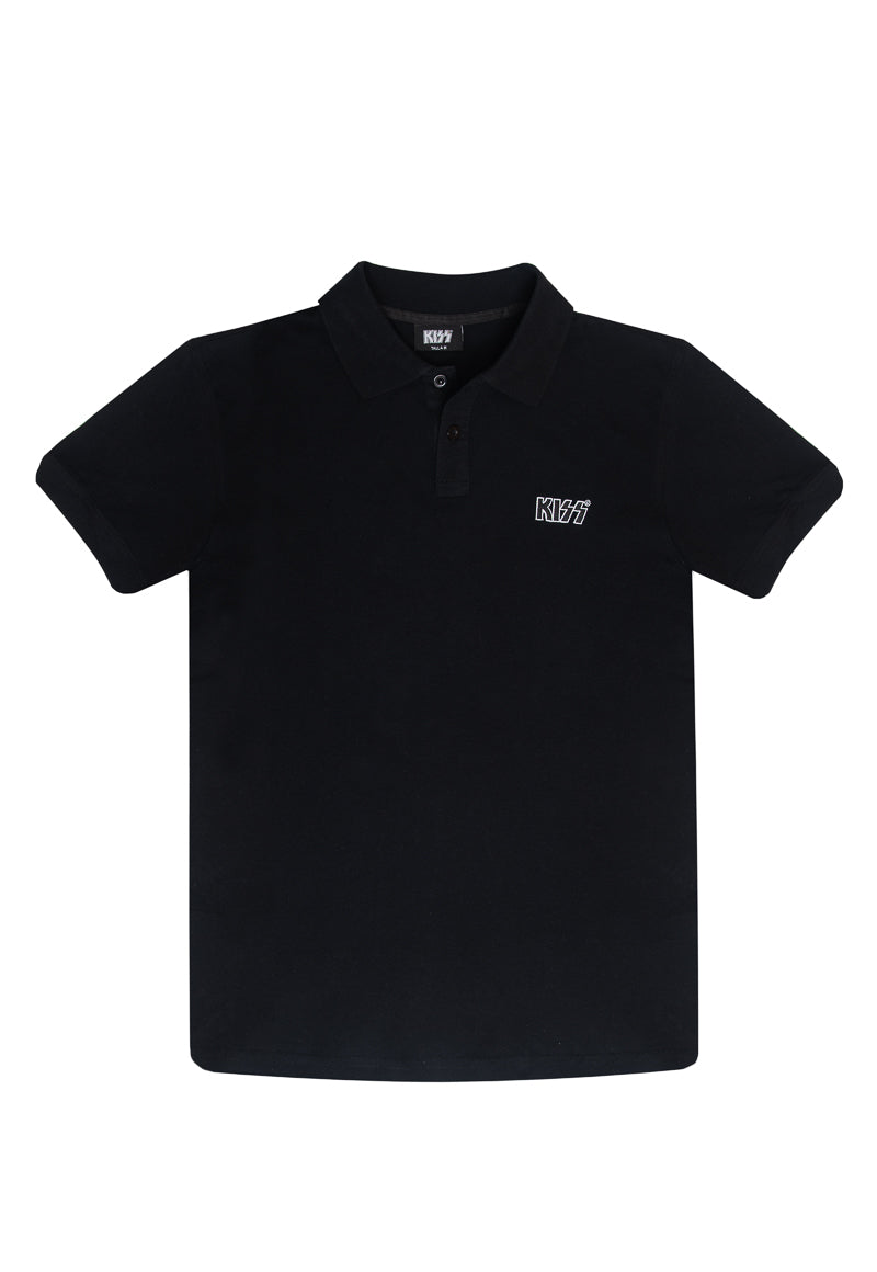 Polera Hombre Lisa Negro Kiss