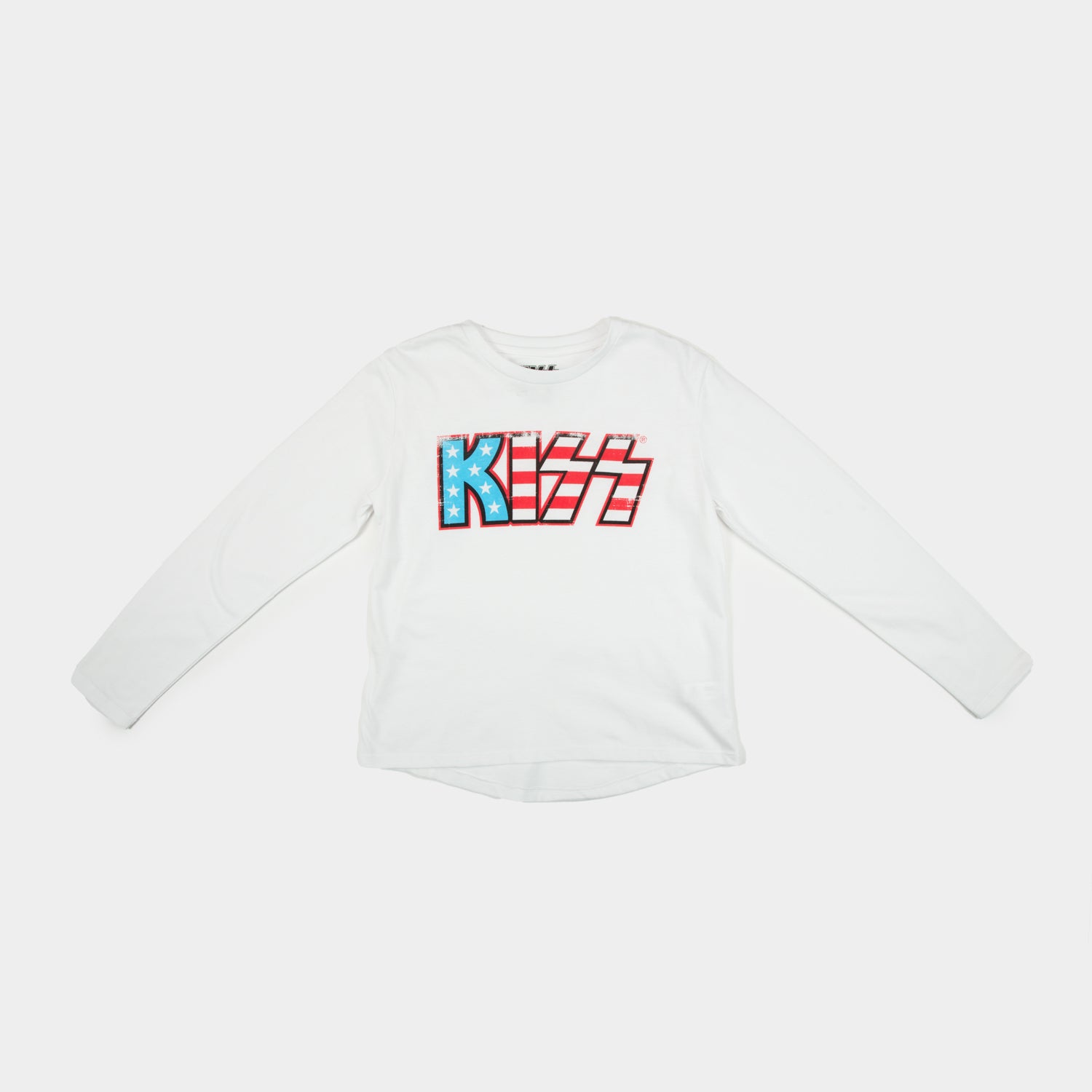 Polera Manga Larga Niña Logo Blanco Kiss