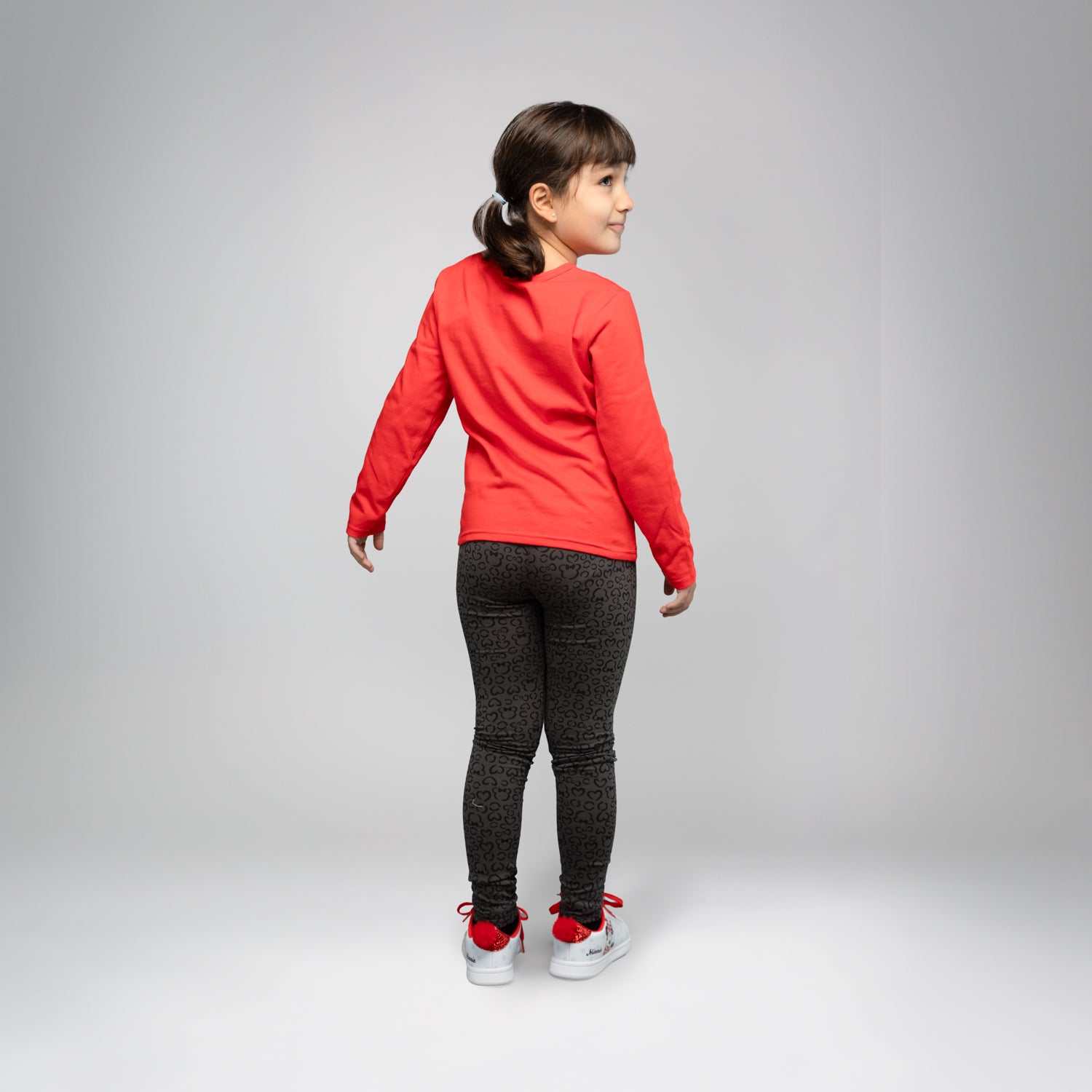 Polera Manga Larga Niña Minnie Happy Rojo Disney