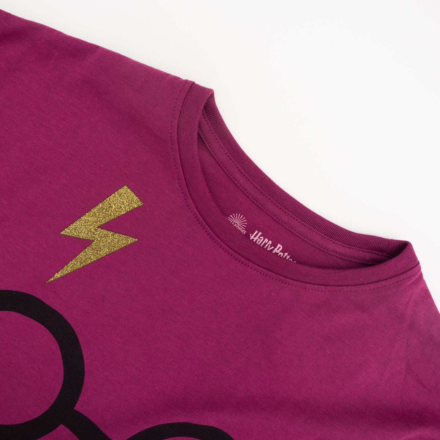 Polera Manga Larga Niña Lentes Morado Harry Potter