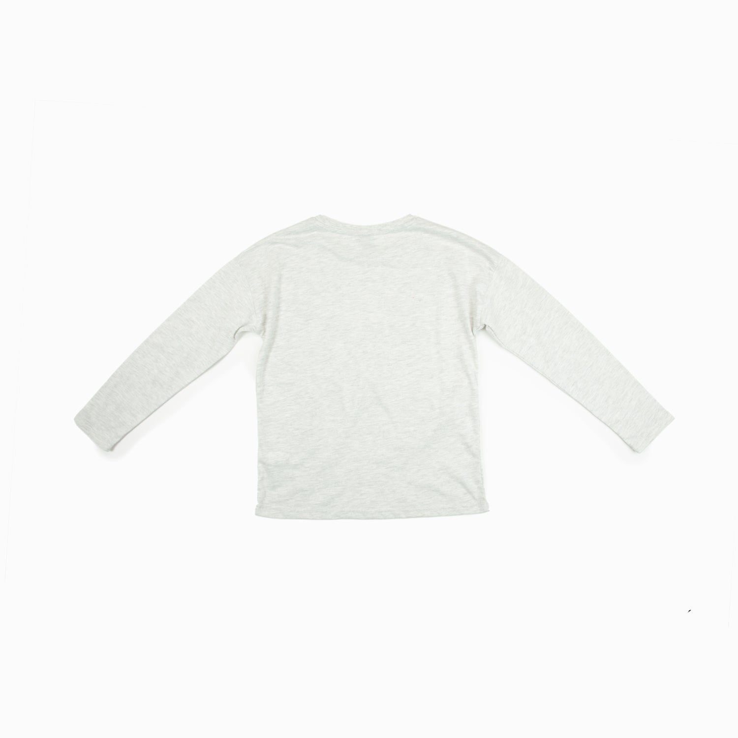 Polera Manga Larga Niña Pareja Gris Minnie Disney