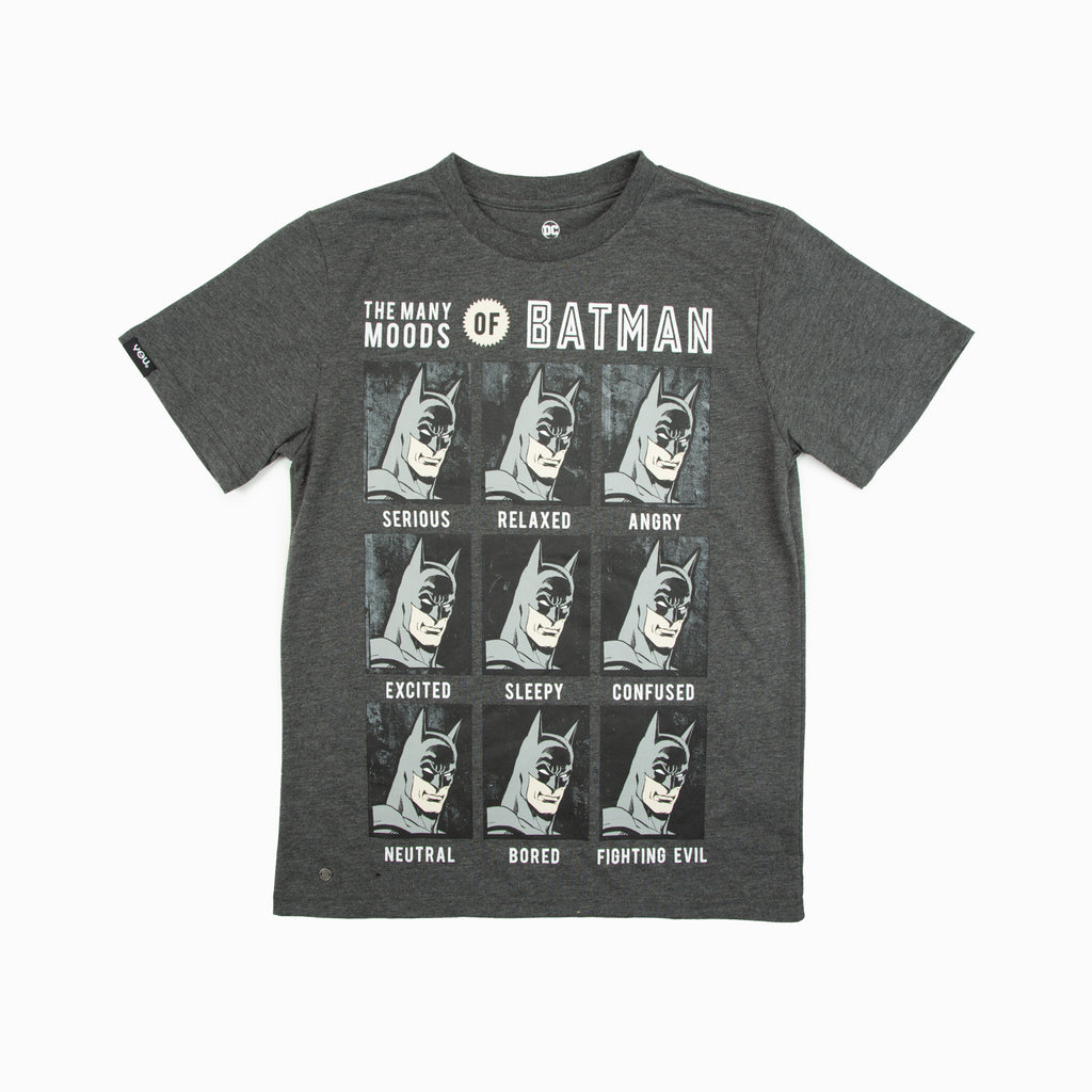 Polera Niño Batman Cuadro Gris DC Comics