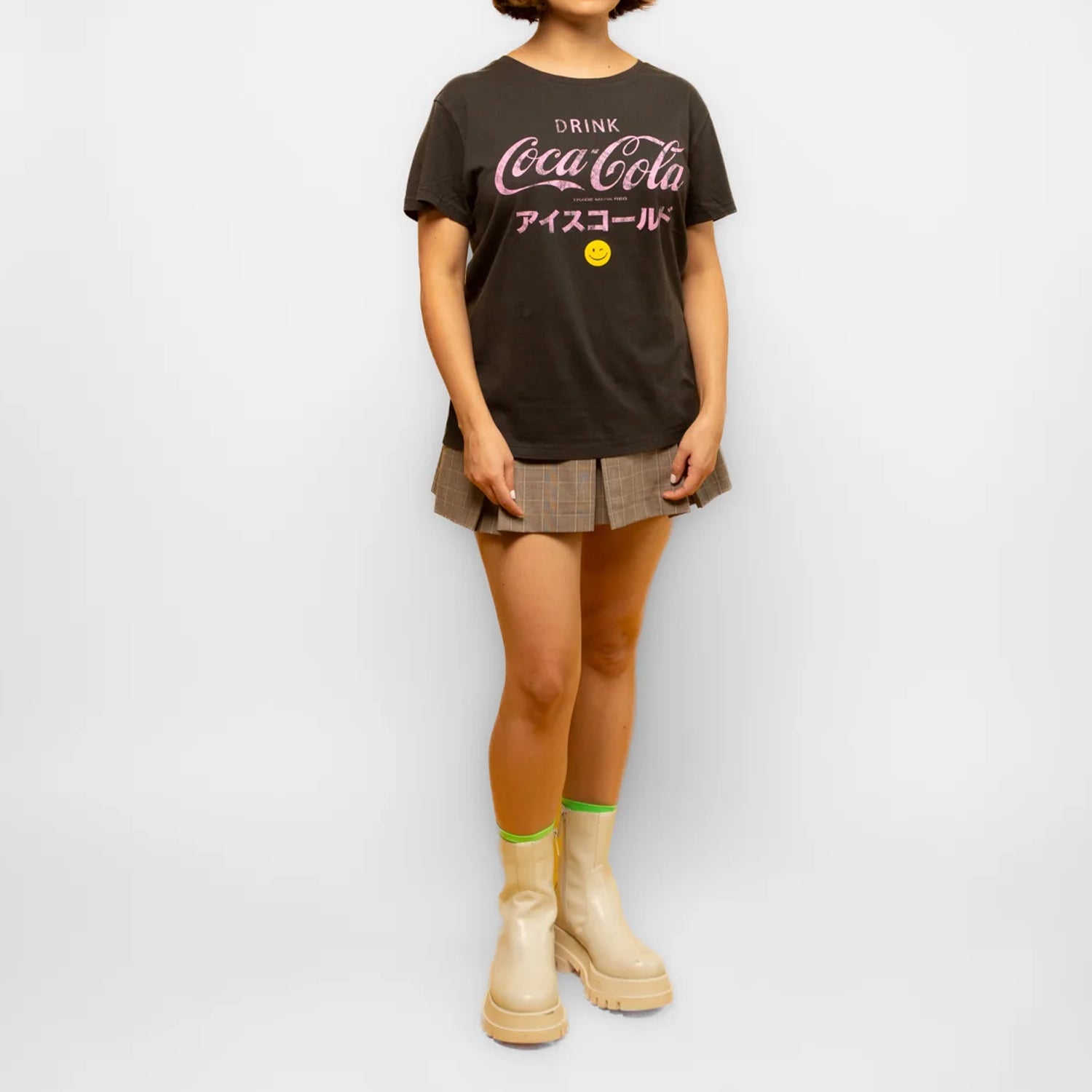 Polera Mujer Coca Cola Coke Mujer Gris