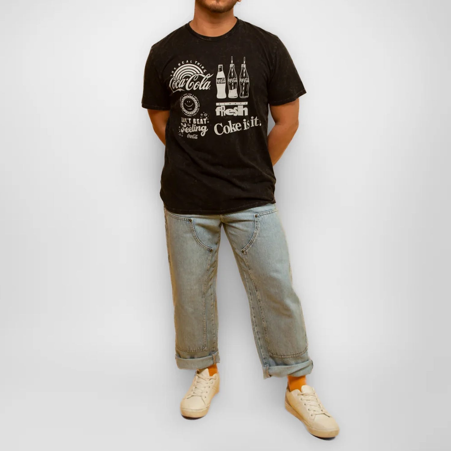 Polera Hombre Coca Cola Coke Gris