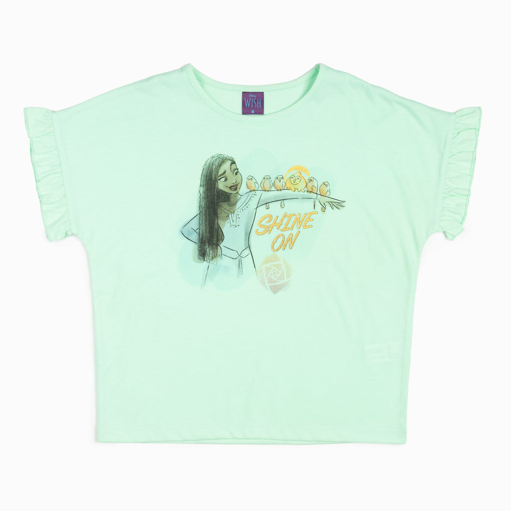 Polera Niña Shine On Wish Verde Disney
