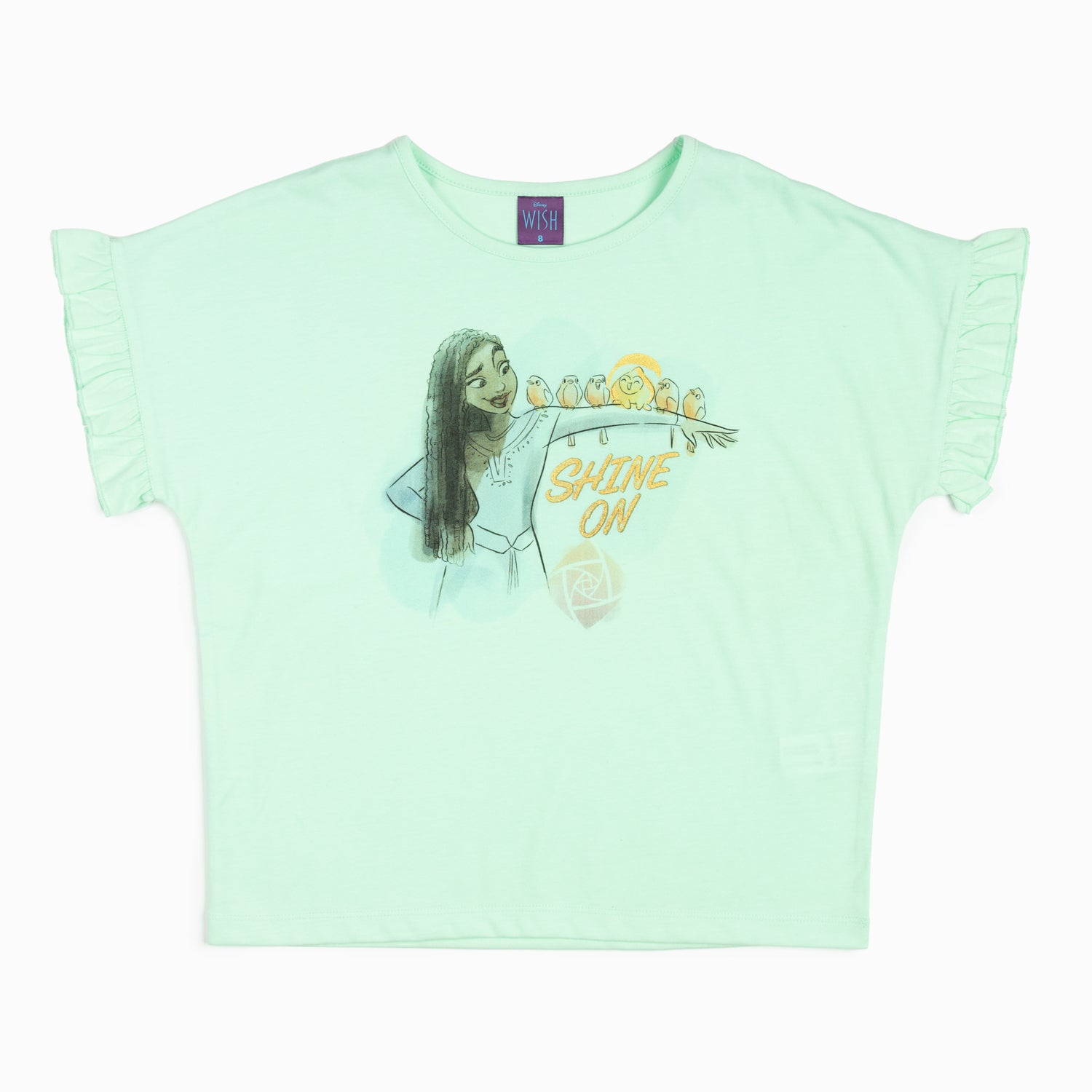 Polera Niña Shine On Wish Verde Disney