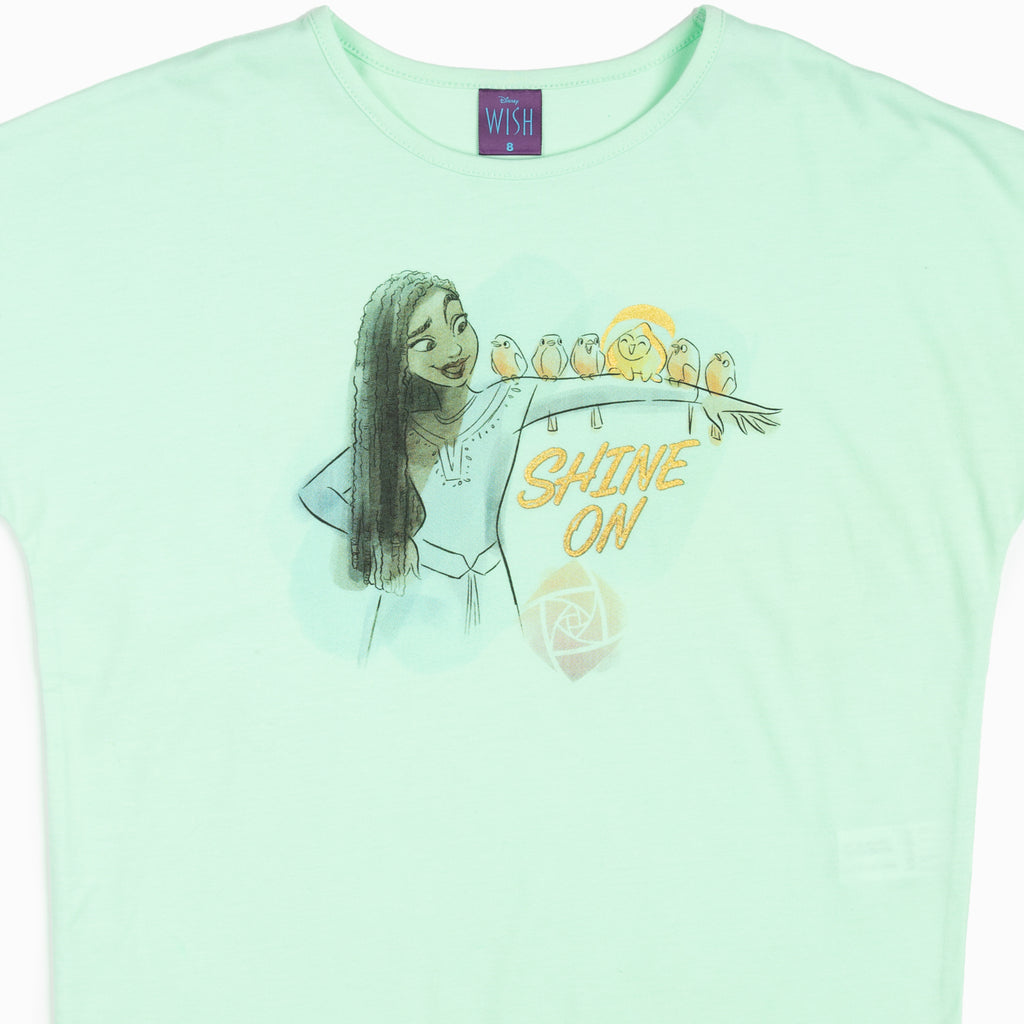 Polera Niña Shine On Wish Verde Disney