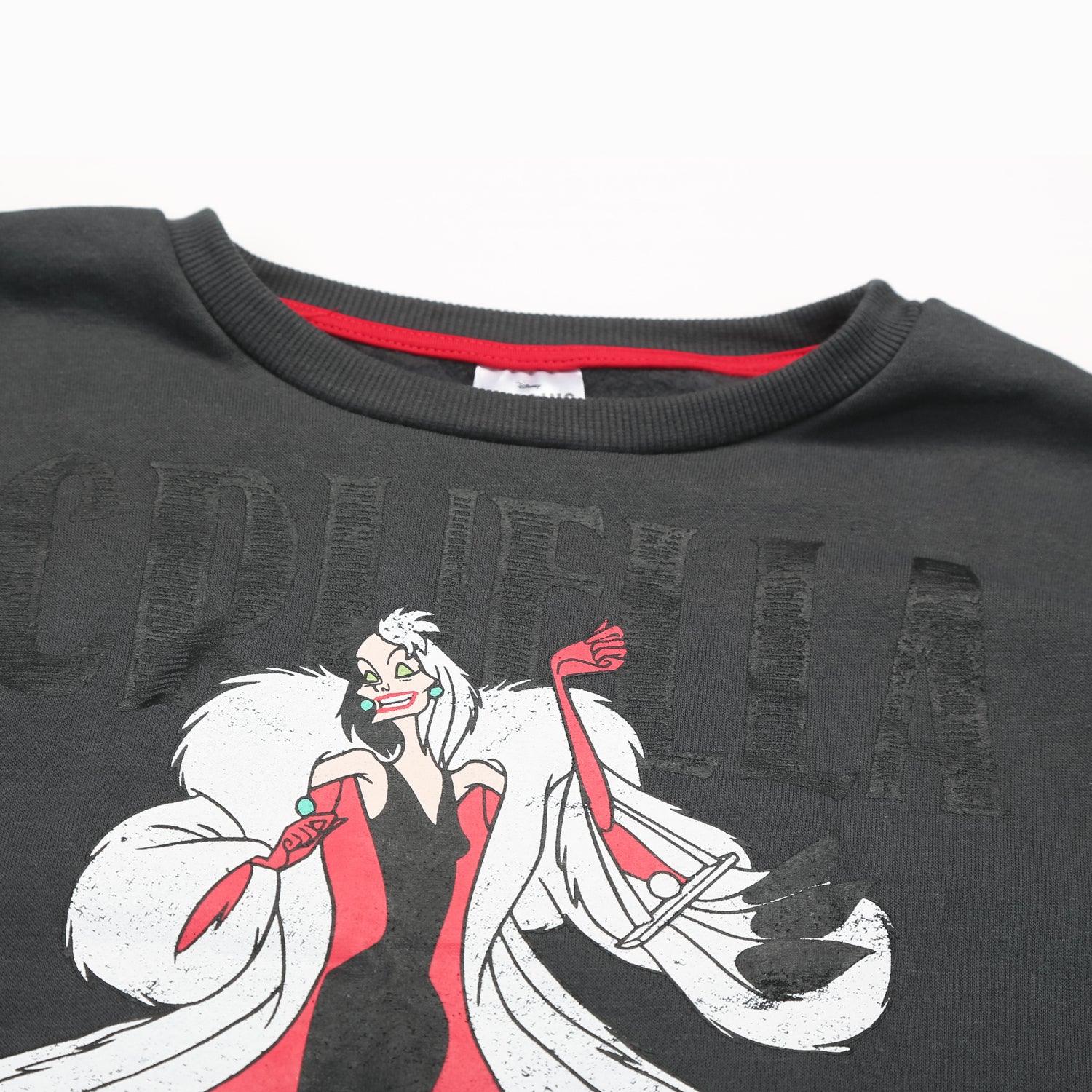 Poleron Niña Princesas Cruella Gris Disney
