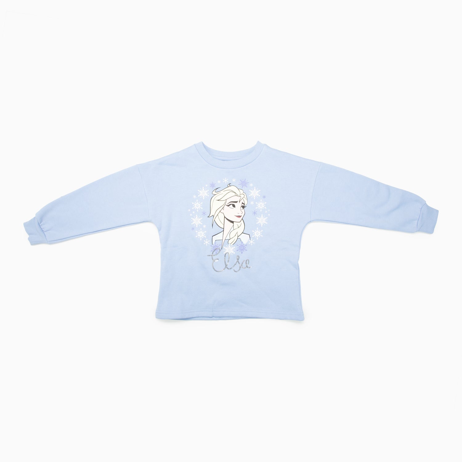 Poleron Niña Frozen Dichosa Elsa Celeste Disney