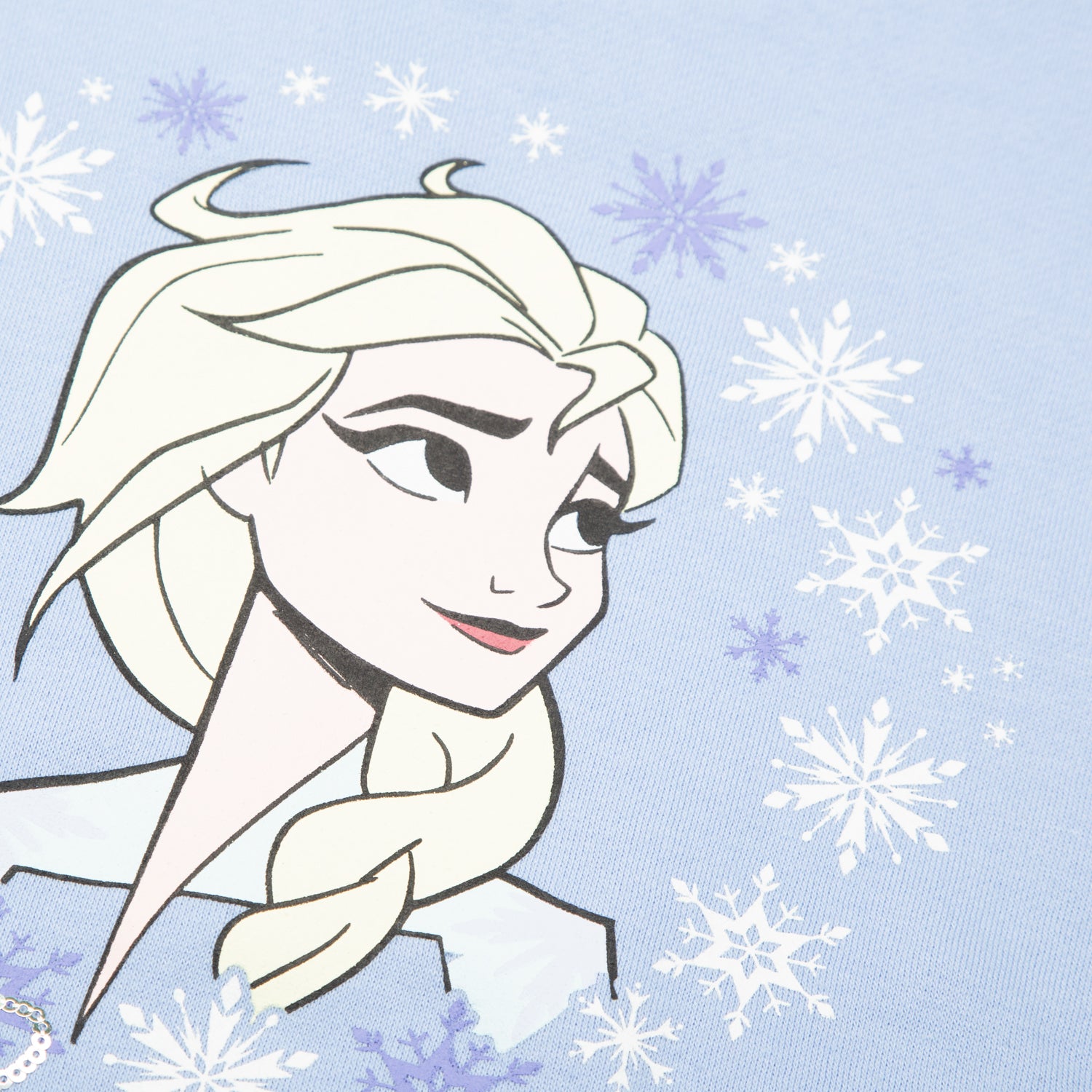 Poleron Niña Frozen Dichosa Elsa Celeste Disney