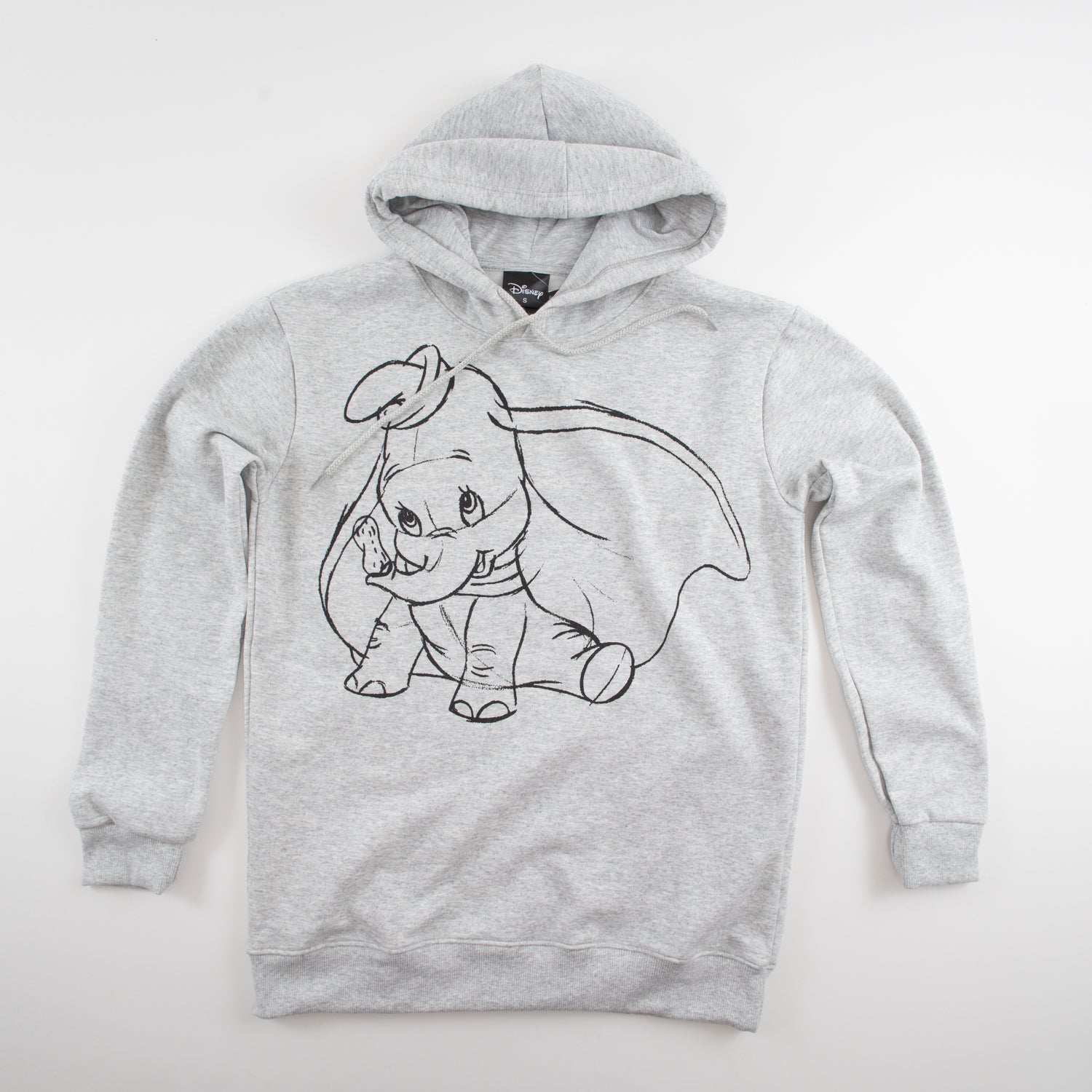 Poleron Mujer Dumbo Dibujado Gris Disney