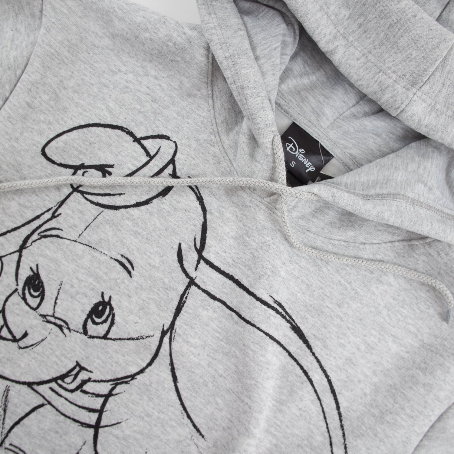 Poleron Mujer Dumbo Dibujado Gris Disney