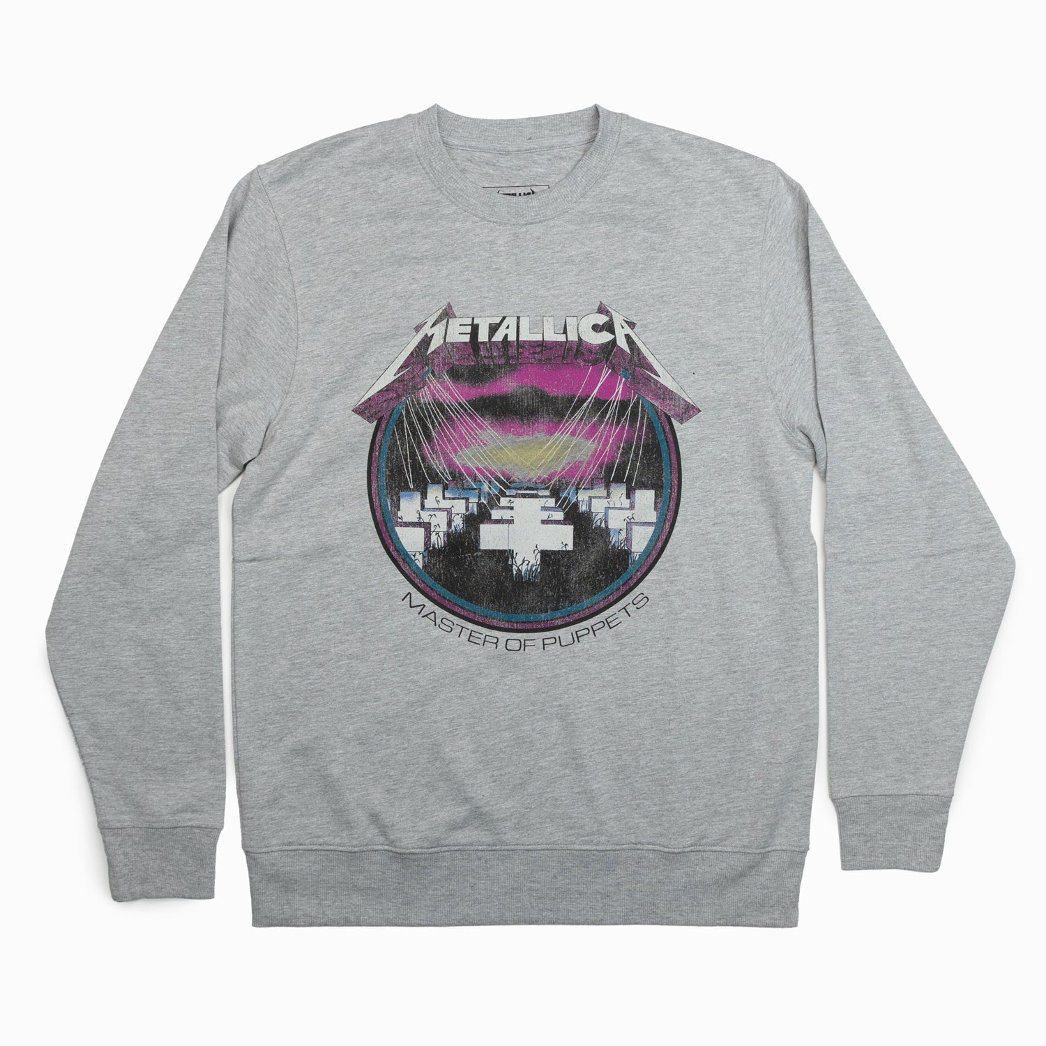 Poleron Mujer Metallica Cruces Gris Metallica