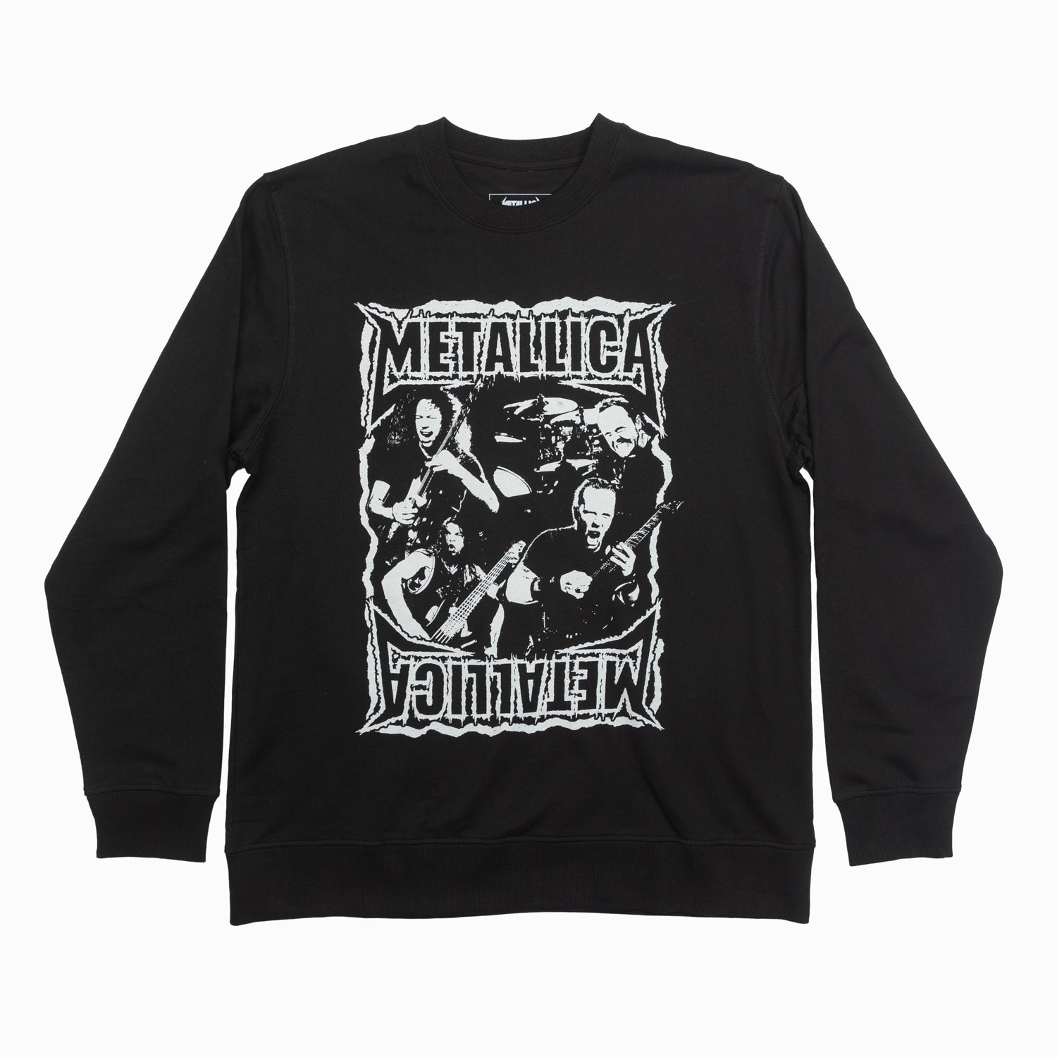 Poleron Hombre Metallica Name Negro Metallica