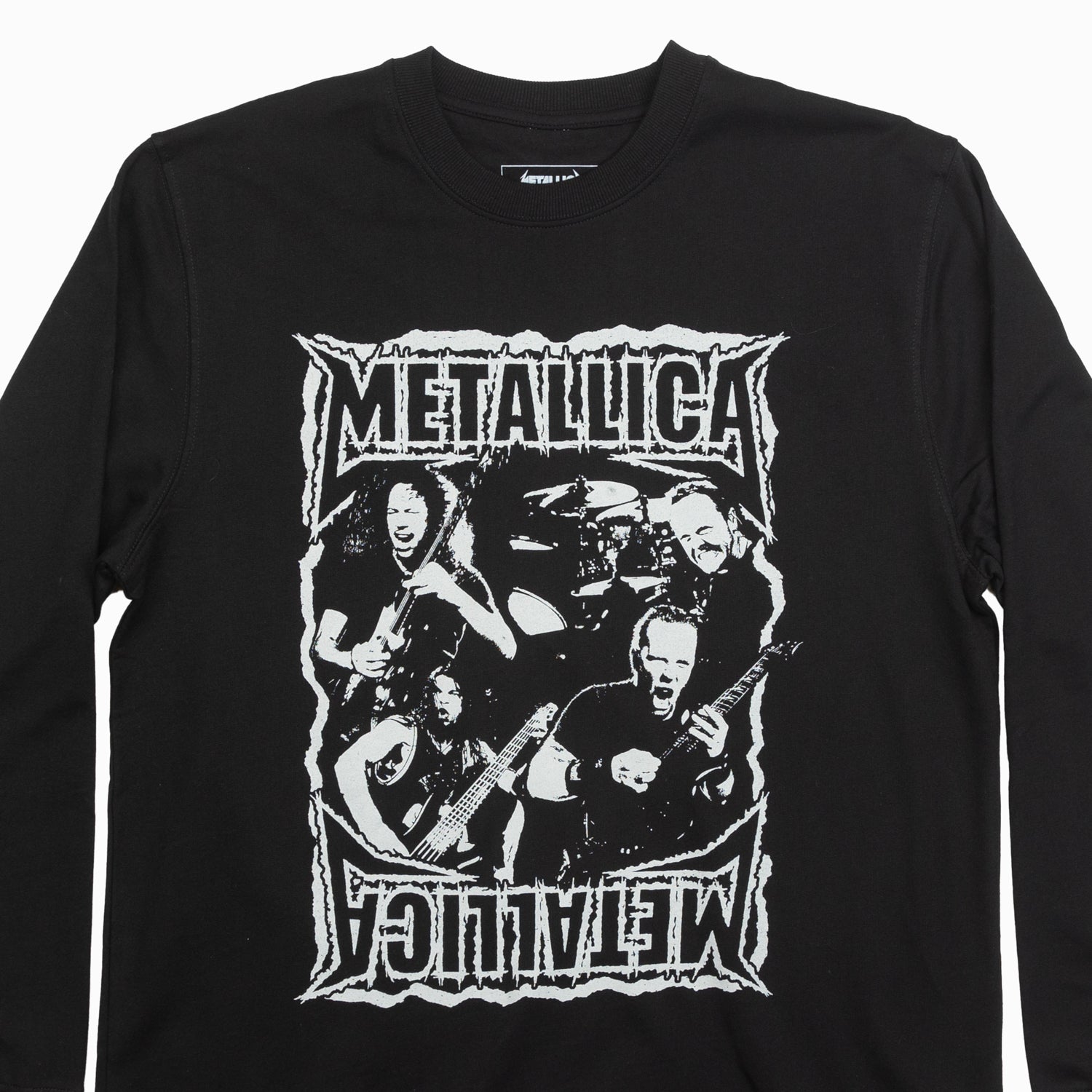 Poleron Hombre Metallica Name Negro Metallica