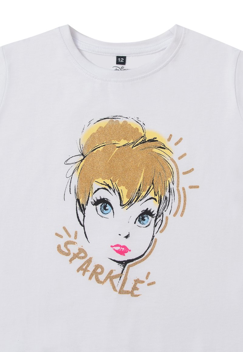 Polera Niña Tinkerbell Sparkle Blanco Disney