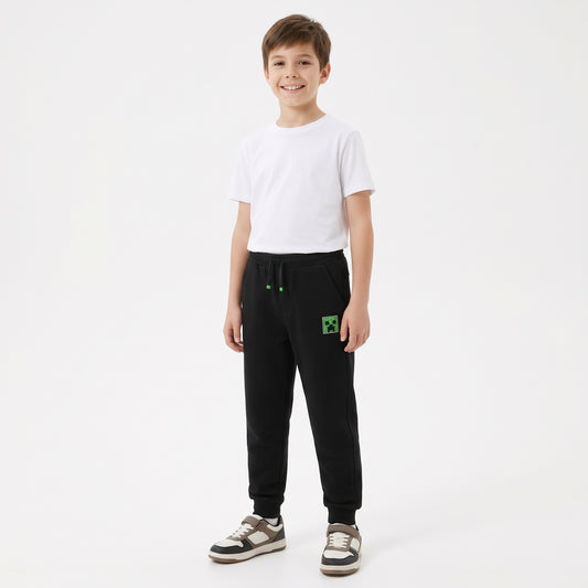 Pantalón de Buzo Niño Minecraft Personaje Bolsillo Negro - Pantalones Chile | The Brands Club cl