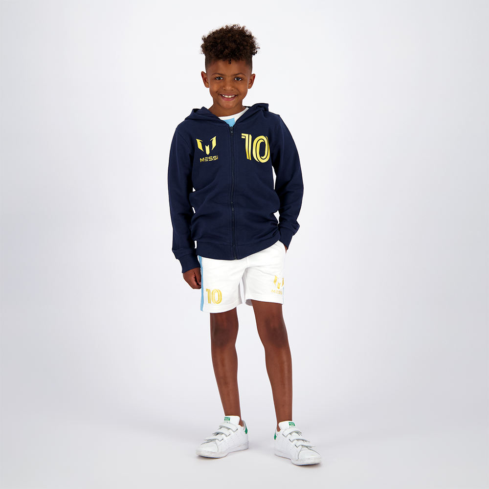Poleron Abierto Niño 10 Azul Messi