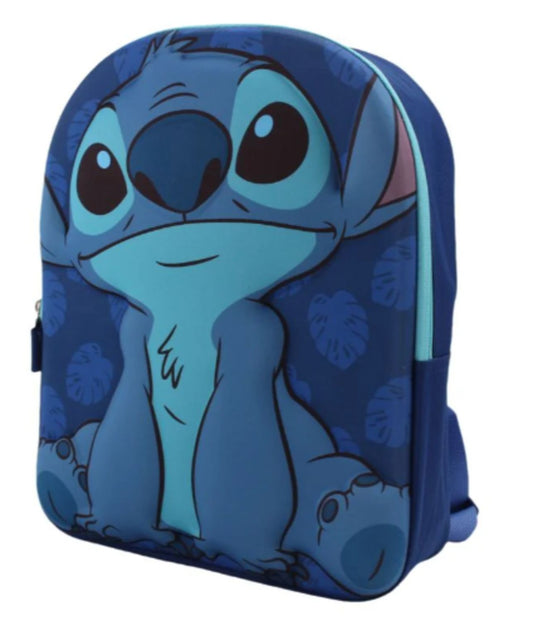 Mochila Unisex Stitch Face 3D Azul Disney - Mochilas Chile | The Brands Club cl